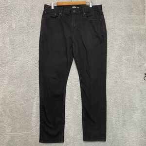 Old Navy Slim Never Fade Jeans Men 36x32 Black Denim Straight Dark Wash Classic